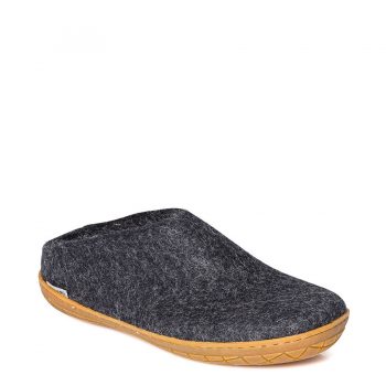 Alternative view of Glerups Felt Slip-on Rubber Sole Charcoal Men's
