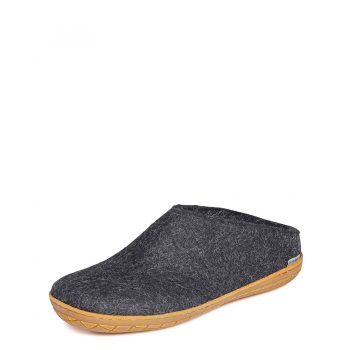 Glerups Felt Slip-on Rubber Sole Charcoal Women's - Image 4