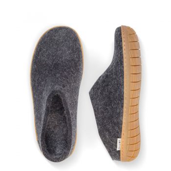 Glerups Felt Slip-on Rubber Sole Charcoal Women's - Image 5