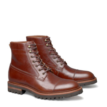 Alternative view of Johnston & Murphy Dudley Cap Toe Lug Boot Dark Brown Men's