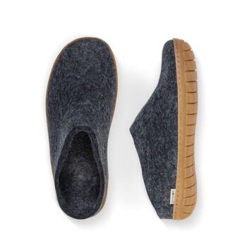 Glerups Felt Slip-on Rubber Sole Denim Women's - Image 5