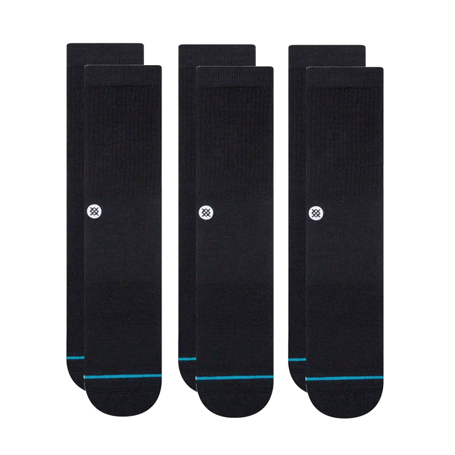 Stance Icon 3 Pack Black Unisex