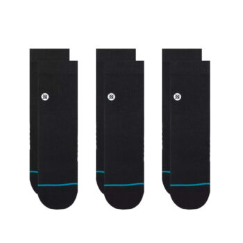 Stance Icon Quarter 3 Pack Black Unisex
